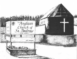 Pen And Ink Roadside View Of St Andrew's